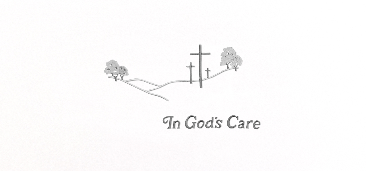 In Gods Care Silver White Faux